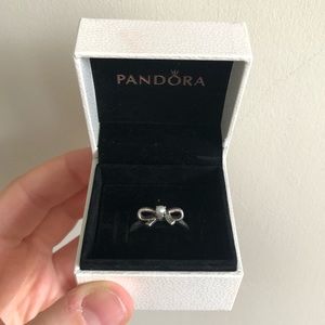 Pandora pearl bow ring